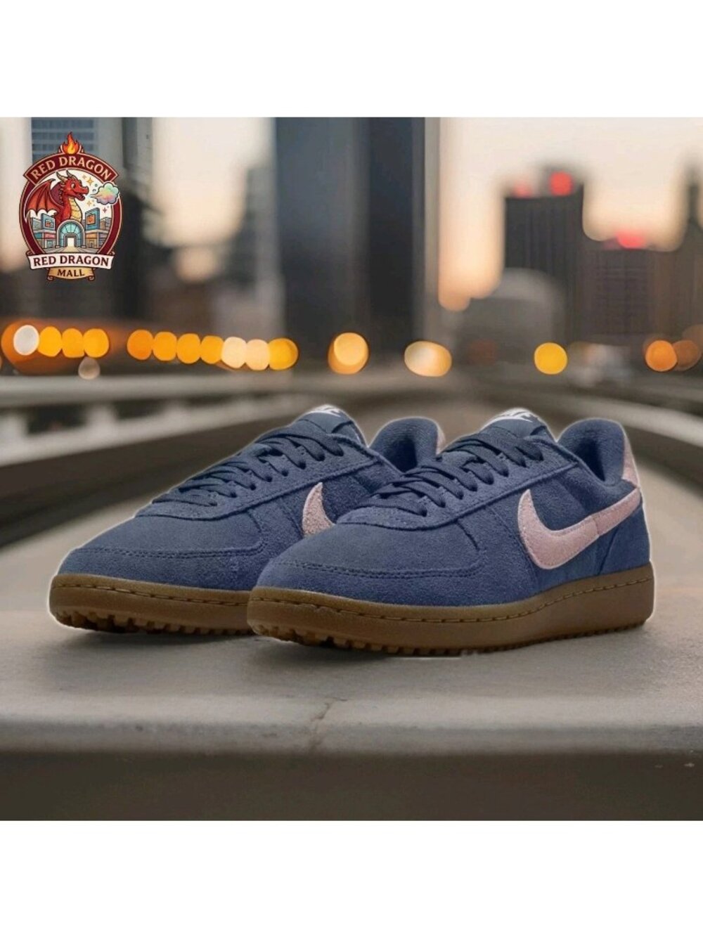 Nike Field General Suede Shoes Blue Pink Gum Sneakers IF1743-401 - Women's 10
